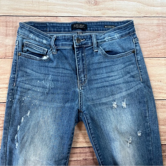 Judy Blue Jeans Womens 11 30 Shredding Up My Life Relaxed Distressed JB8273MD‎ - Picture 4 of 13
